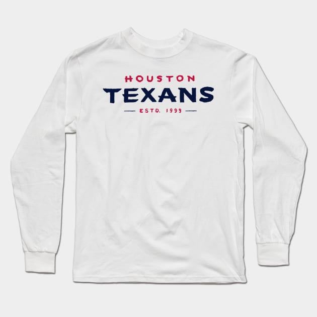 Houston Texaaaans 04 Long Sleeve T-Shirt by Very Simple Graph